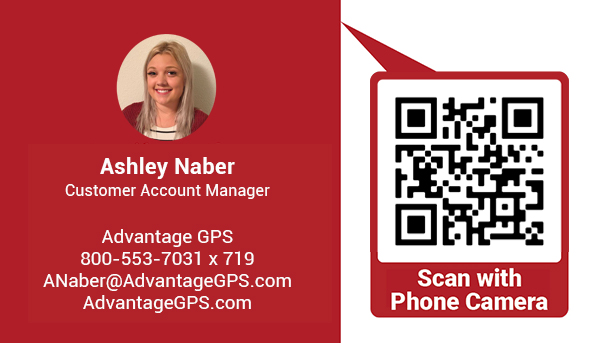 Ashley Naber - Customer Account Manager QR Code - Advantage GPS